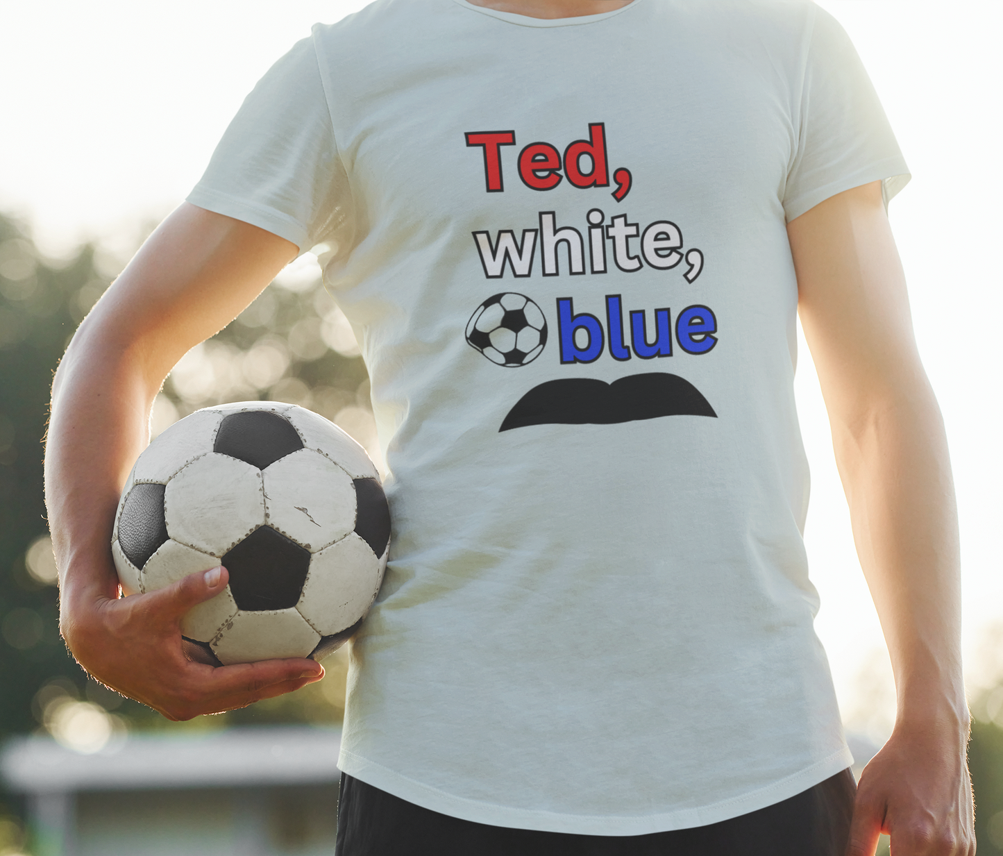 Ted, White & Blue Tee