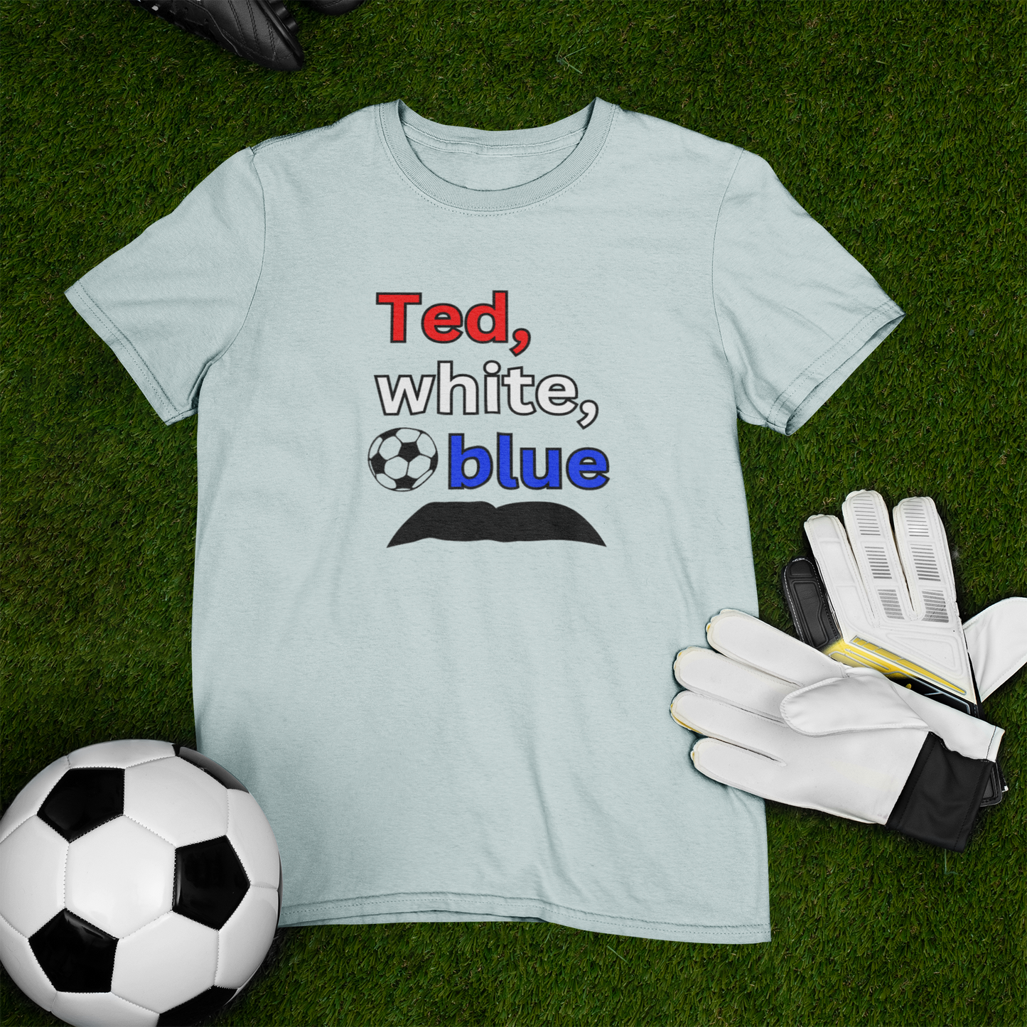 Ted, White & Blue Tee